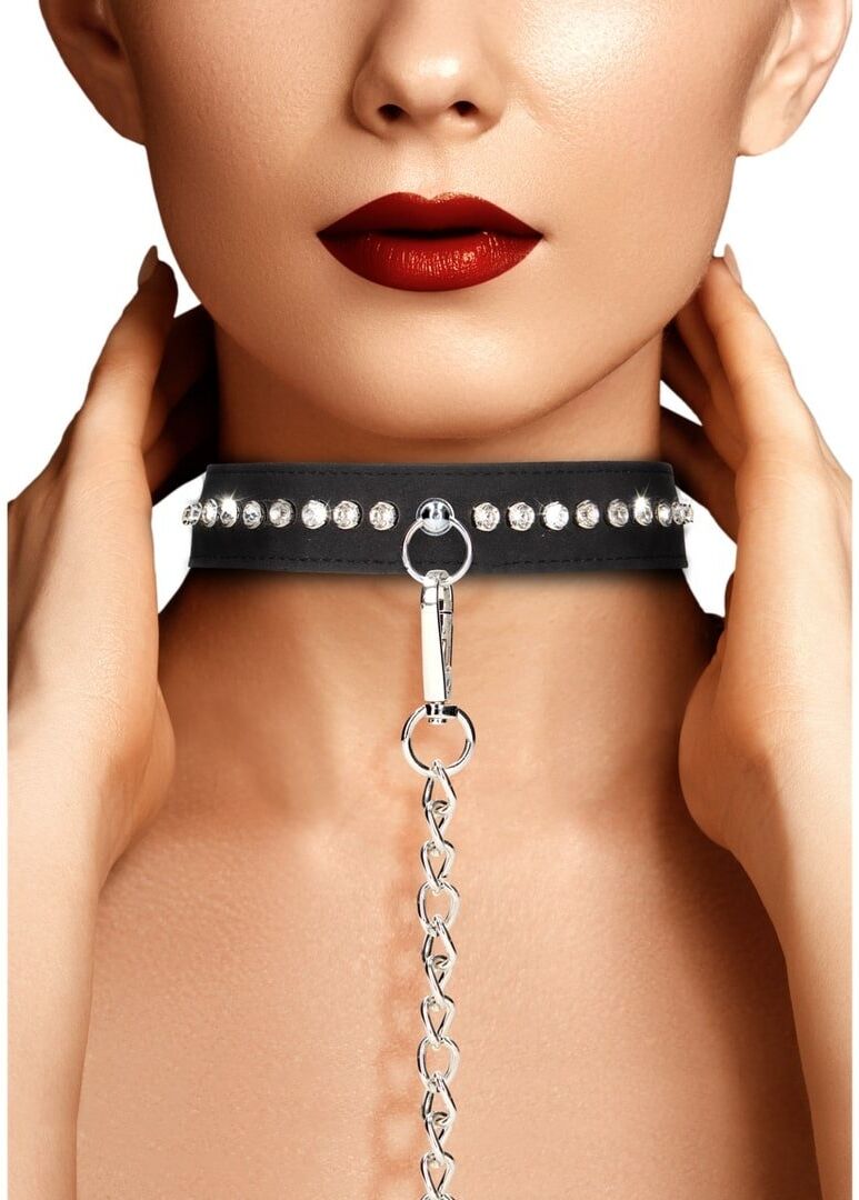 Ouch Collier Diamants avec Laisse