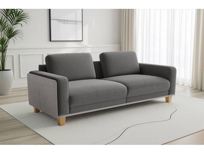 Big-Sofa SIT & MORE Concept , grau (anthrazit), B:186cm H:84cm T:93cm, 100% Polyester, Sofas, Big-Sofa, Modernes Sofa in drei Fußfarben zur Auswahl