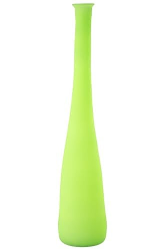 Grote glazen vaas in neon groen