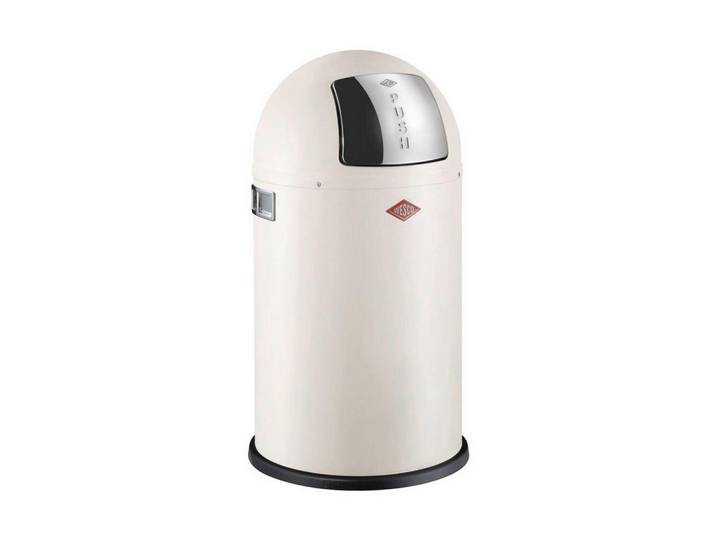 Wesco Abfallsammler Pushboy Junior, Edelstahl, Sand, Metall, Kunststoff, 22 L, 63 cm, Küchen, Küchenausstattung, Mülleimer