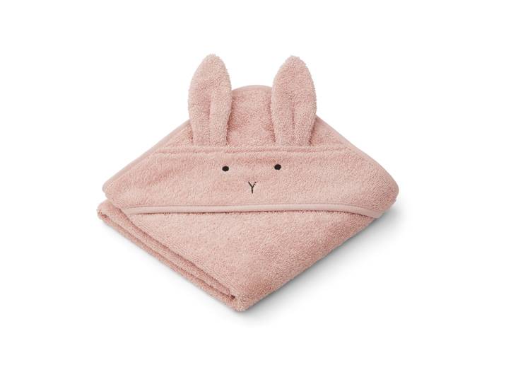 Liewood Cape de bain Albert 70x70 cm Rabbit rose