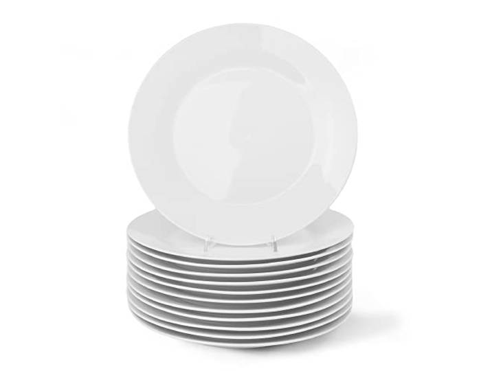 Holst Porzellan BL 031 PACK 12 Porzellan 12er Set Speiseteller 30,5 x 3,0 cm, weiß, 12 Stück