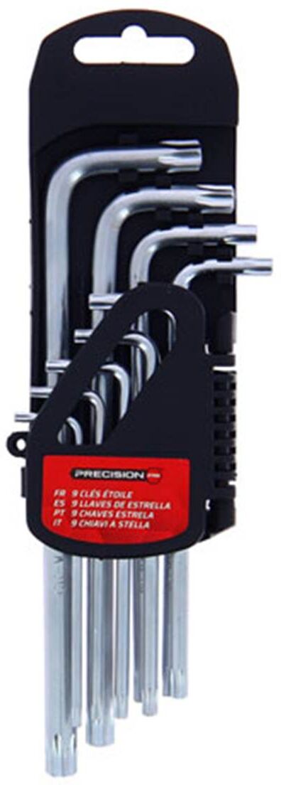 Precision Steel Conjunto de 9 chaves Torx t10 a t50