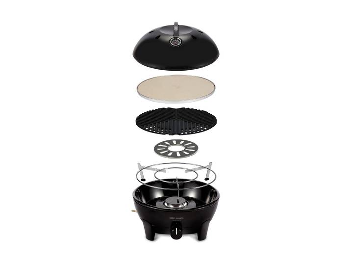 Holzkohlegrill CADAC DOMETIC Glamp Chef 40 , silber (silberfarben), B:46cm H:34cm T:42cm, Grills, Holzkohlegrill