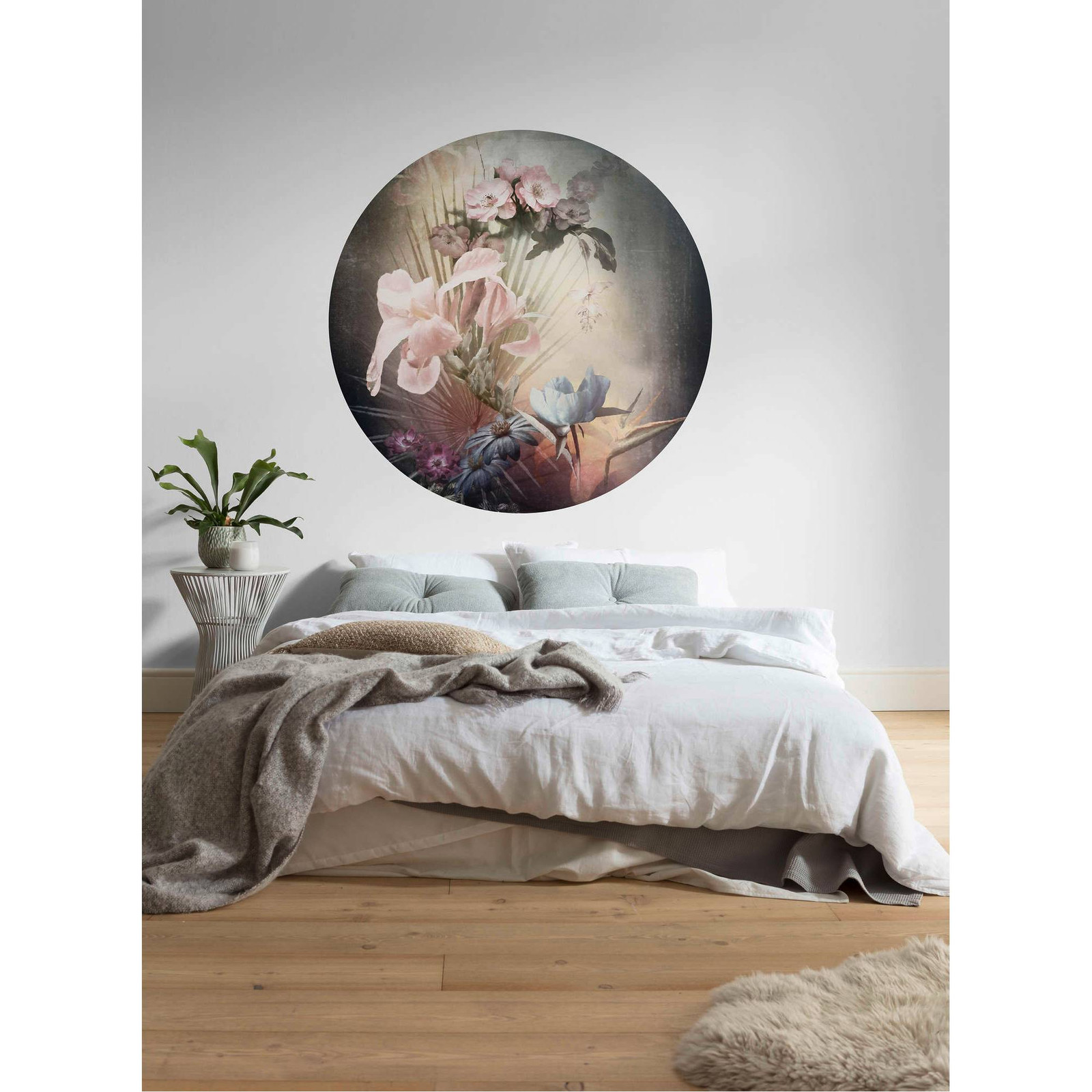 home24 Fotobehang Flemish Flowers Mural Textiel