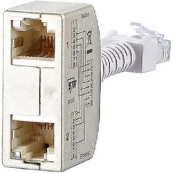 Metz Connect BTR Cable sharing Adpter Set pnp 2 Ethernet-ISDN Ethernet-ISDN silber, Telefon Zubehör