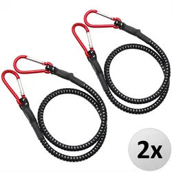 Casaria Deuba Spanngummi Expander 80 x 1cm  2er Set schwarz / weiß / rot