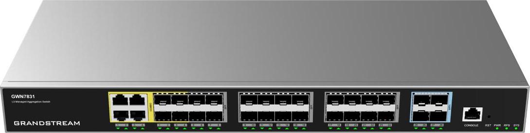 Grandstream Networks GWN7831, Managed, L3, Gigabit Ethernet (10/100/1000), Rack-Einbau
