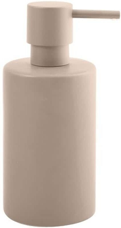 Seifenspender SPIRELLA "Tube 300 ml Taupe", grau (taupe), B:7cm H:16cm T:7cm Ø:7cm, Keramik, Dosierspender, Seifenspender taupe B/H/T: 7cm x 16cm x 7cm Ø 7cm