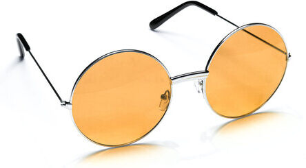 Brille "Hippie", 6 cm Ø, orange
