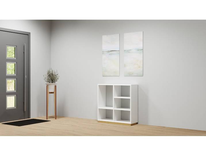 Meuble télévision sur mesure MDF mélaminé MDF Blanc mat