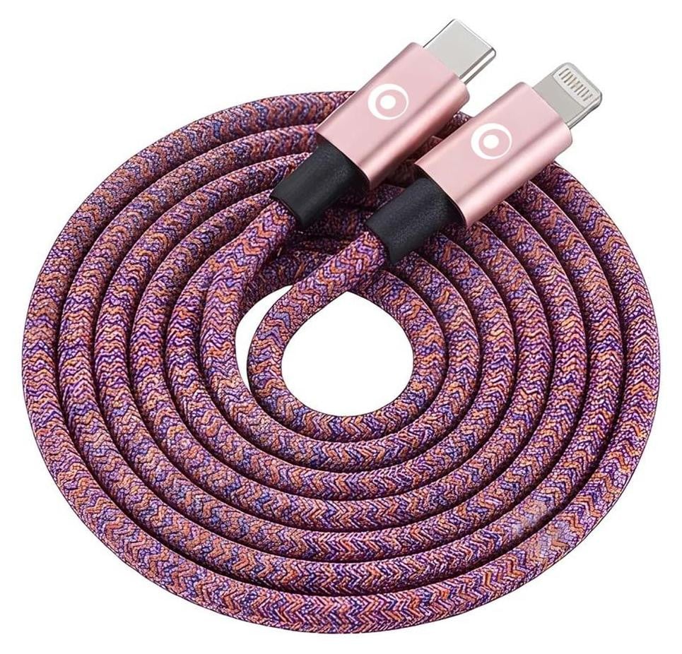 Bigben Connected USB-C naar Lightning kabel, 2 meter, roze