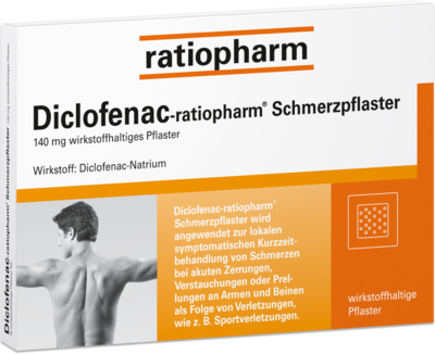 ratiopharm GmbH DICLOFENAC-ratiopharm Schmerzpflaster 5 St 03500921