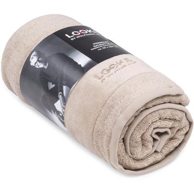 Saunatuch "Saunatuch LOOKS by Wolfgang Joop", beige, B:80cm L:200cm, Frottier, Baumwolle, LOOKS BY WOLFGANG JOOP, Handtücher, Weich und schnelltrocknend