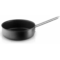 Eva Solo Black Line Sauteuse - 24 cm - keramischer Slip-Let-antihaftbeschichtung, Pfanne + Kochtopf, Schwarz