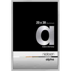 Nielsen Aluminium-Bilderrahmen Alpha  Silber Matt / Normalglas / Floatglas / 20 ...
