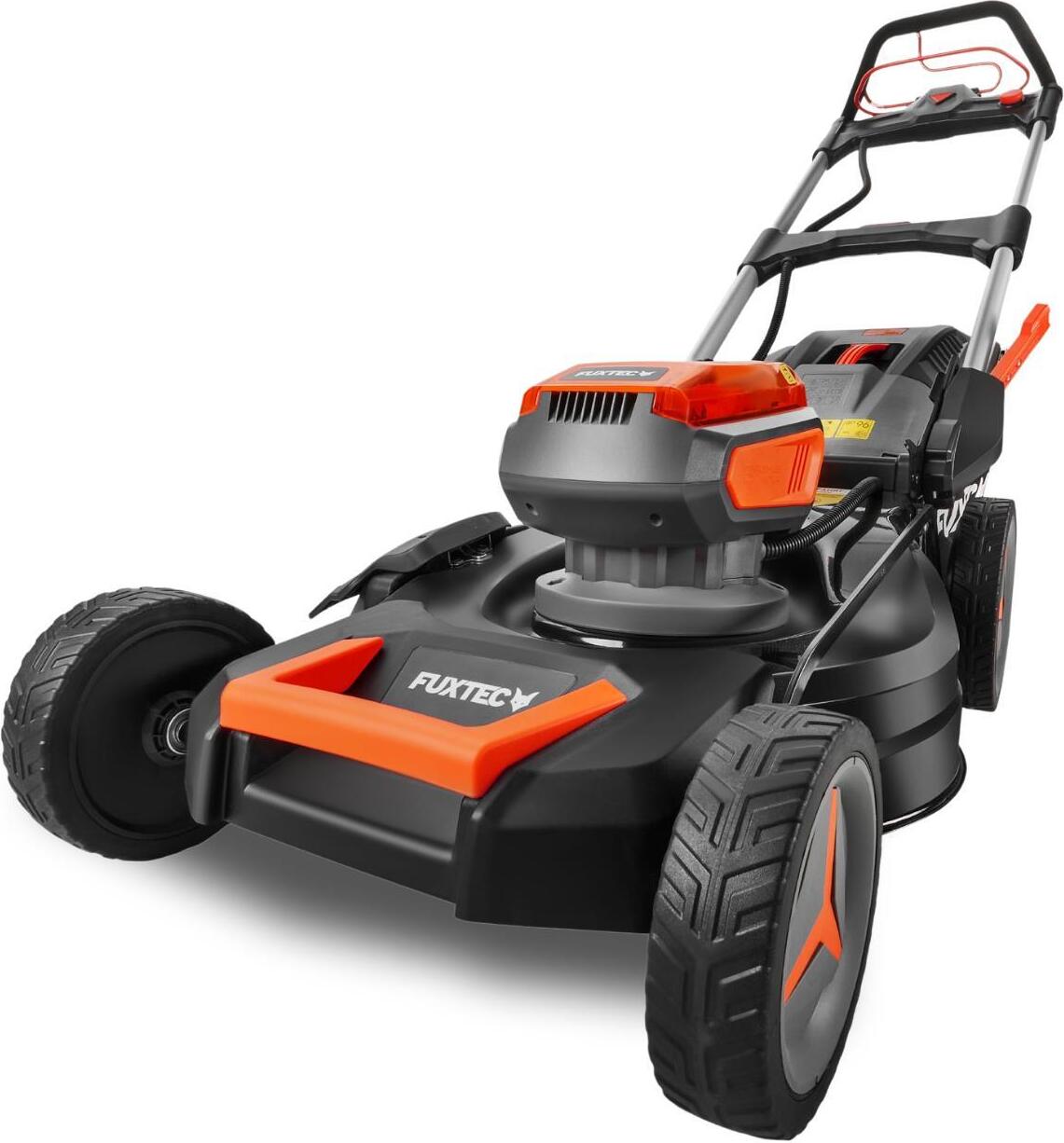 FUXTEC 40V Akku Rasenmäher FX-E2RM51 - 51 cm Schnittbreite - Hinterradantrieb - 3-in-1 Mähsystem - 50L Fangkorb - ohne Akku