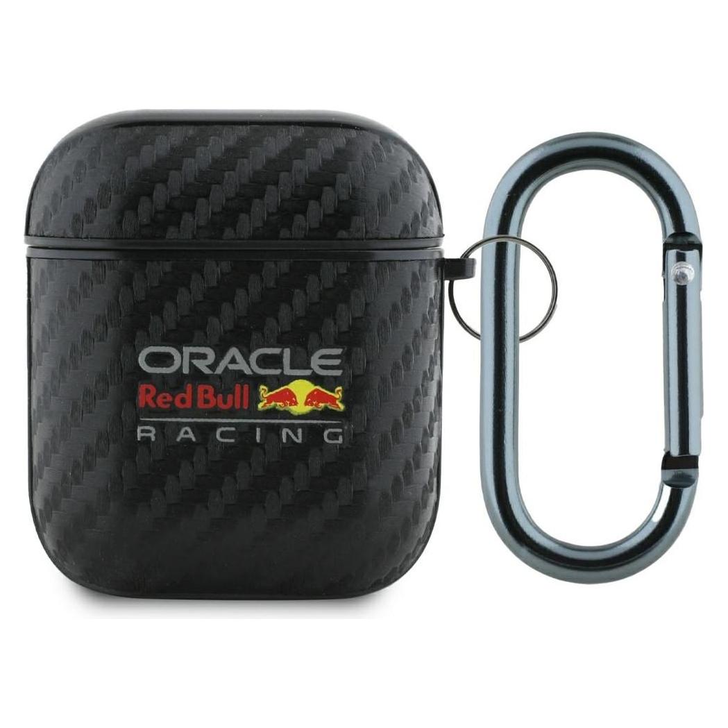 Red Bull Case PU Carbon Logo for AirPods 1/2 black (Kopfhörer Hülle) (RBA2PUCAILK)
