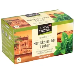 Kings Crown Grüner Tee Marokkanischer Zauber 20 Stück Tassenportion ohne Kuvert grün