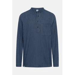 Hanseheld Fischerhemd Blau Breit Gestreift GOTS Organic