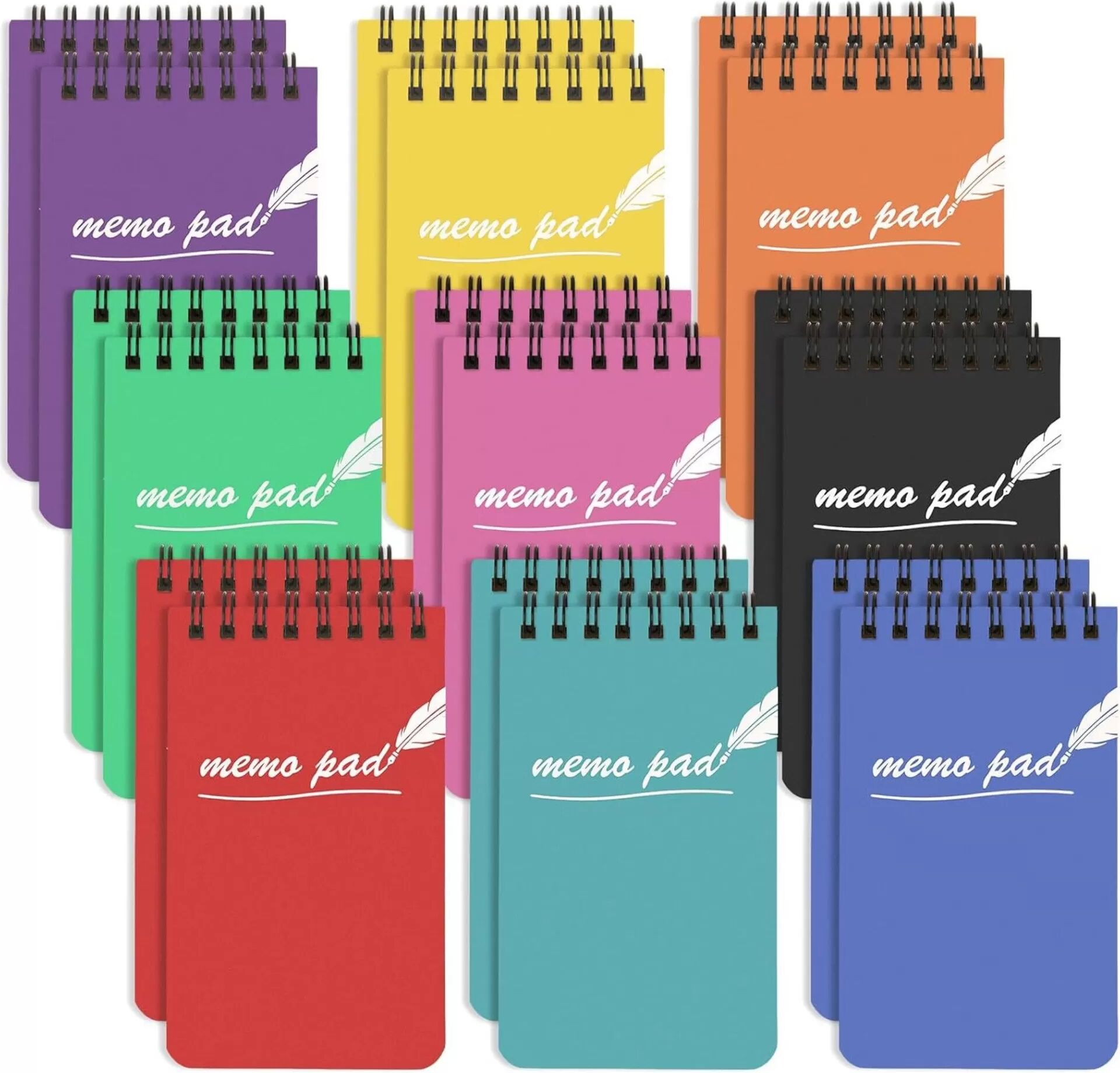 INF Mini-Taschennotizbuch-Set - 9er-Pack Mehrfarbig 2
