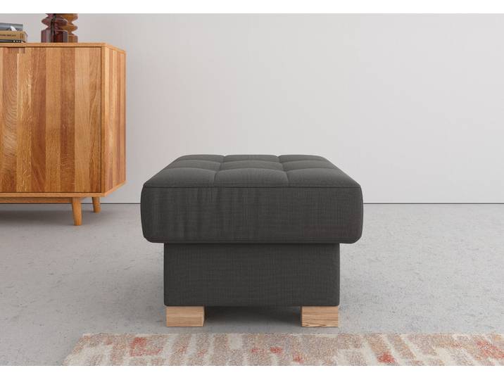 Hocker SIT & MORE Quincy , grau (dunkelgrau), B:60cm H:41cm T:60cm, Hocker, Sitzhocker