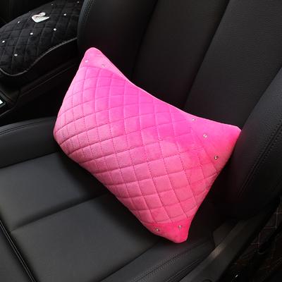 Lush Living Finds Auto Bone Shaped Headrest, Pink Super Plush Car Neck Pillow, Seat Support Waist Pillows For Women Car Interior Accessori waist Pillow