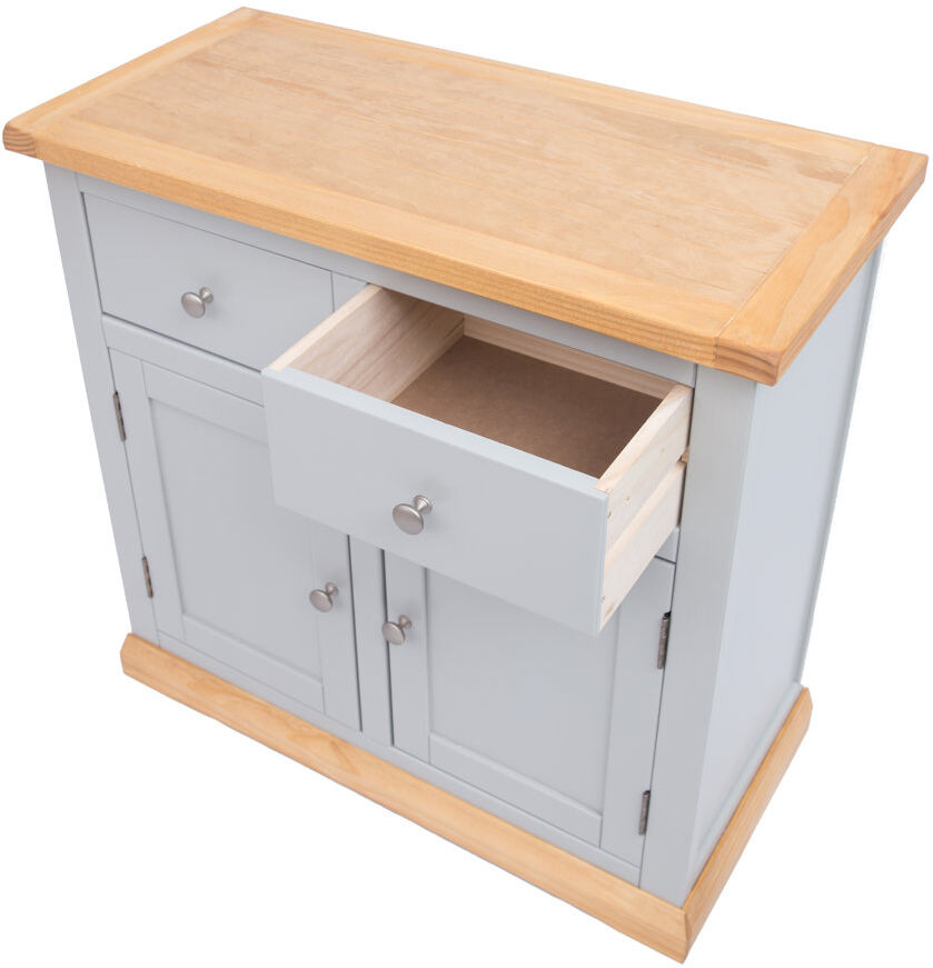 August Grove Naugle 84cm Sideboard Grey/Silver/Brown 80cm H X 84cm W X 40cm D