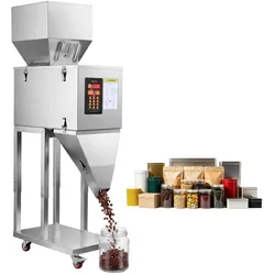 VEVOR Pulverabfüllmaschine Partikelspender Auto-Wiegefüllmaschine 20-3000g, Intelligentes Wiegen & Abfüllen, Edelstahlkonstruktion, Mit Fußpedal, Ideal für Nüsse Samen Tee Kaffeebohnen Getreide Mehl