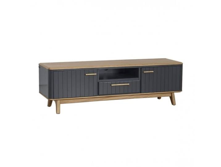 Meuble tv style contemporain 160 cm en chêne rose