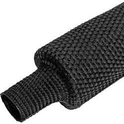 Quadrios 25CA532 Gewebe-Schrumpfschlauch Schwarz 6 mm 3 mm Schrumpfrate:2:1 Meterware