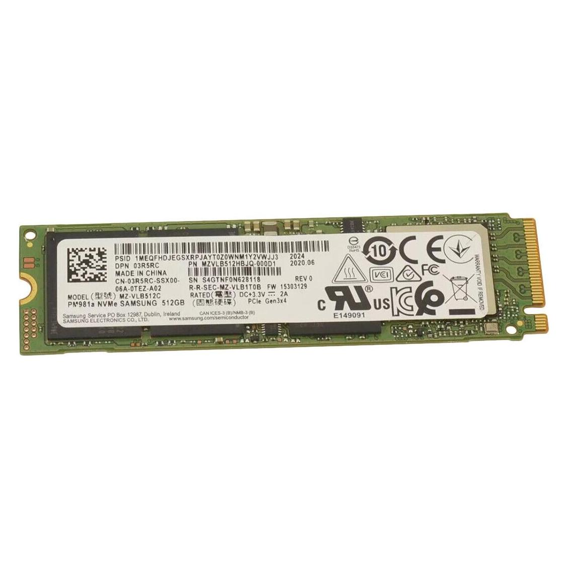 Dell 512GB, SSD, PCIe-34, M.2 (512 GB, M.2 2280) (3R5RC)
