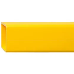 Proregal Rammschutz-Geländer Hybrid | Querbalken für Anfang-/End- & Mittelpfosten | HxBxT 7,4x100x5,2 cm | Kunststoff | Gelb