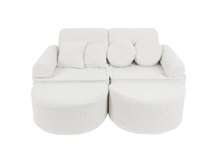 Canapé modulable enfant en peluche 12 pcs