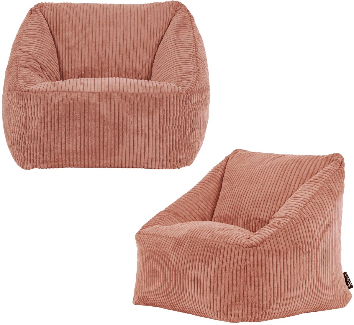 Icon Natalia Kinderzitzak Stoel Set van 2 Ribfluweel Oud roze