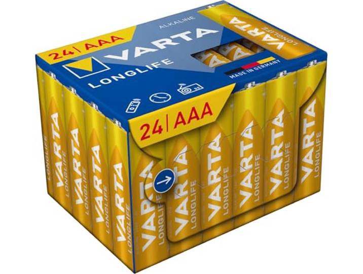 VARTA Batterijen AAA, 24 stuks Cube, Longlife, alkaline