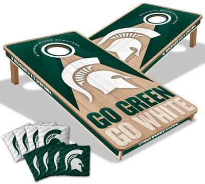 Skip's Garage Michigan State Spartans NCAA 2x4 Professional Cornhole Board Set