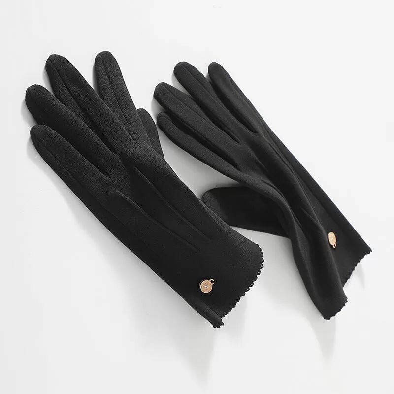 INF Touchscreen-Winterhandschuhe für Damen – warmes Fleecefutter, winddicht und bequem Schwarz