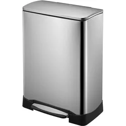 EKO - Neo -Cube Recycling Pedaalemmer 28+18 LTR, - Edelstahl - MAT -Wohnmobile, Abfalleimer, Silber