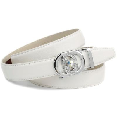 Ledergürtel ANTHONI CROWN, Damen, Gr. 90, weiß, Leder, unifarben, Gürtel Ledergürtel, in weiß mit aufwendiger Schmuck-Schließe