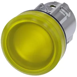 Siemens 3SU1051-6AA30-0AA0 Leuchtmelder, 22mm, rund, Metall, hochglanz, gelb, Linse, glatt 3SU10516AA300AA0  - 5 Stück