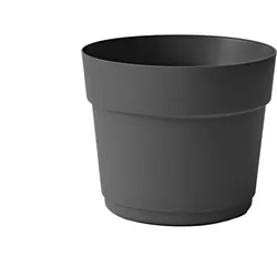 TeraPlast Bloom 24 Pflanzkübel Ash Anthrazit rund 24cm Wasserspeicher Topf