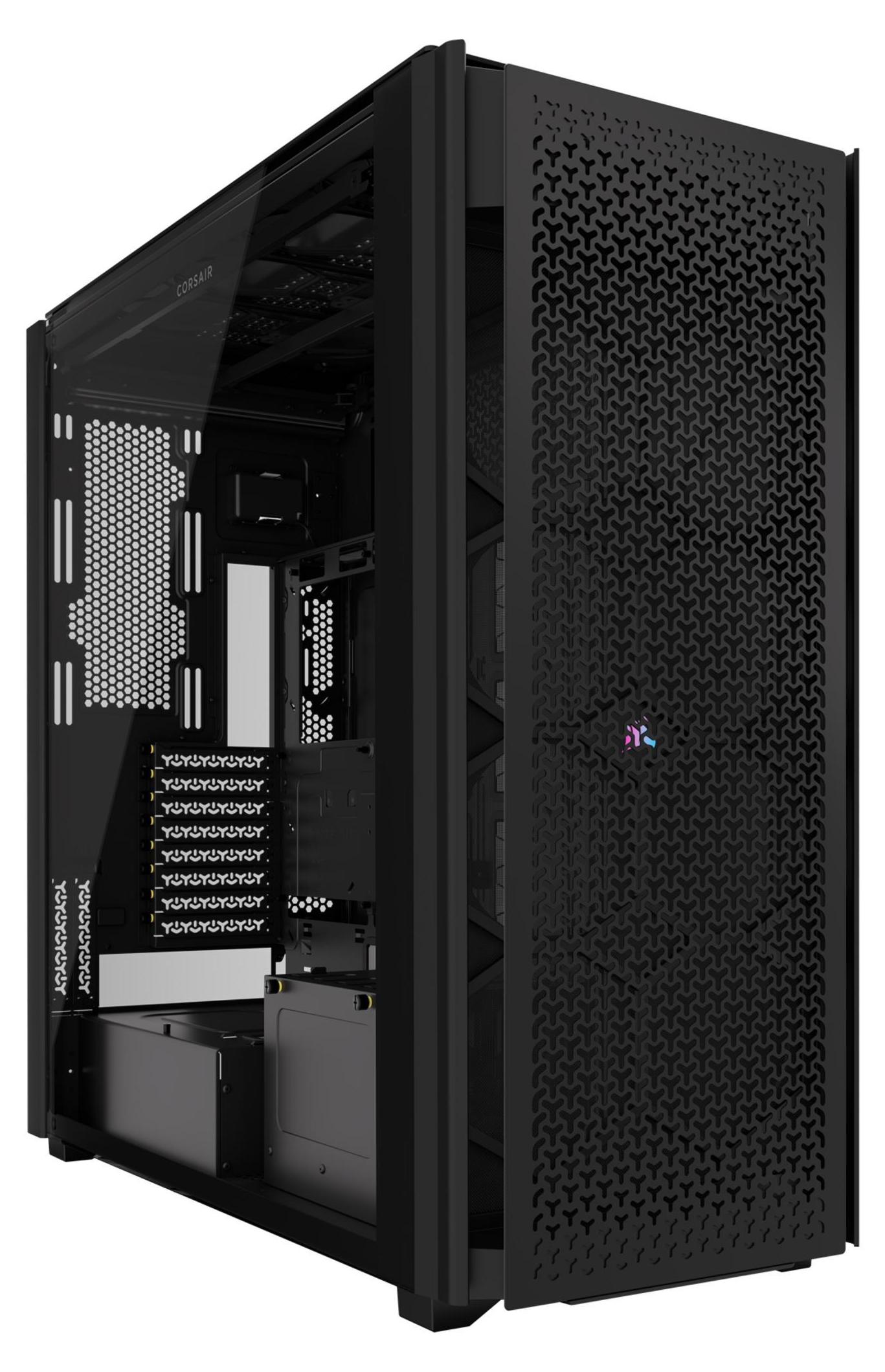 Corsair 9000D RGB AIRFLOW, Full Tower, PC, Schwarz, ATX, Edelstahl, Gehärtetes Glas, Gaming