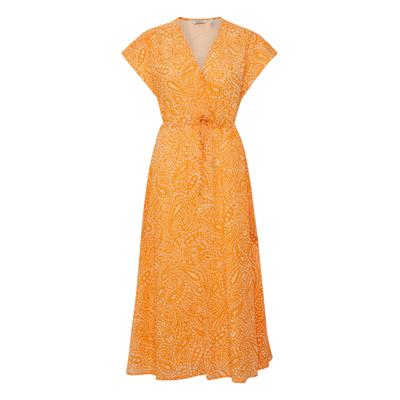 Midikleid B.YOUNG "Damen Kleid BYIMILLA", Damen, Gr. 40, N-Gr, orange (peach cobbler mix), Obermaterial: 100% Baumwolle CO., Kleider Midikleid