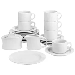 Caterado 20-tlg. Kaffeeservice ADRINA, Farbe: weiß, für sechs Personen. SPARSET