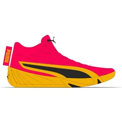 Puma, Unisex, Hallenschuhe, Court Pro (42.5), Pink, Orange