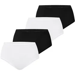 NUR DIE Damen Taillenslip Bio-Baumwolle GOTS-zertifiziert 4er Pack
