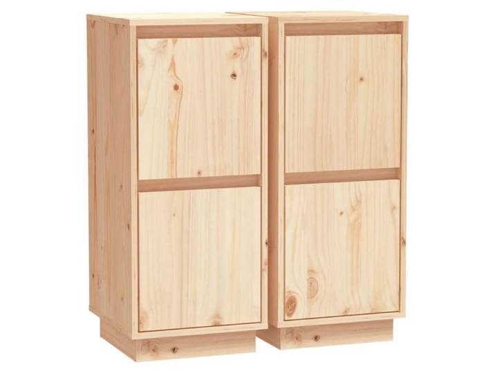 “SALE 2025”Commode Lot de 2 Buffets bas salon - Classique - 31 5x34x75 cm - Bois massif de pin chill382663