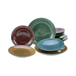 CreaTable Kombiservice  Marrakesch ¦ mehrfarbig ¦ Steinzeug/Steingut ¦ Maße (cm): B: 31,5 H: 33