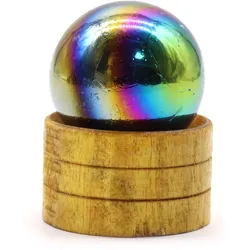 Gemstone Sphere 40mm - Amethyst Aura with Stand